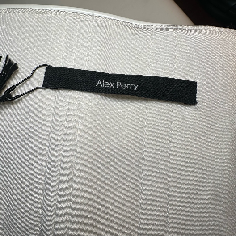 Alex Perry Decon Ruched Stretch Vinyl Strapless Dress Size 6. New with T… - Picture 8 of 10
